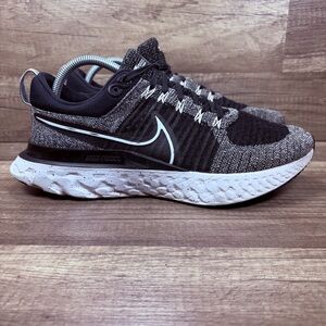 Nike React Infinity Flyknit Gray Black Mens US Size 10 CT2357-101 Running Shoes